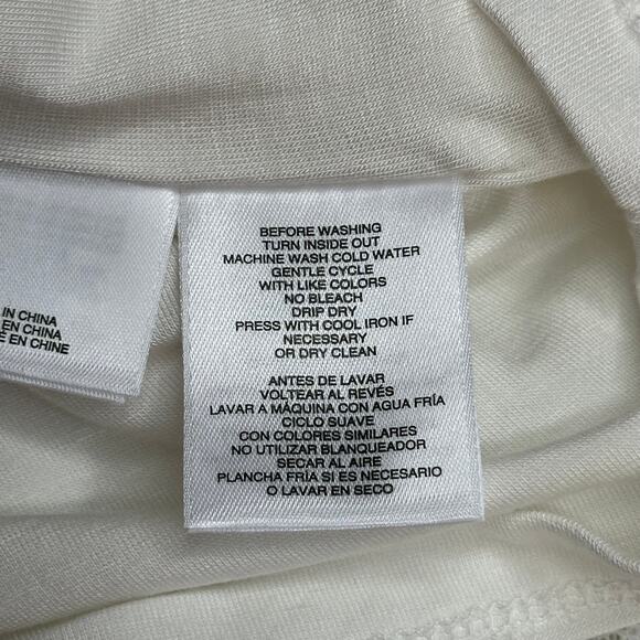 NWT Anne Klein White Gold Textured Knit Blouse Womens Size Petite Medium PM NEW - Picture 9 of 12